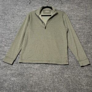 Vineyard Vines Bluffs Quarter Zip Pullover Men's Small Green OTG Sweater